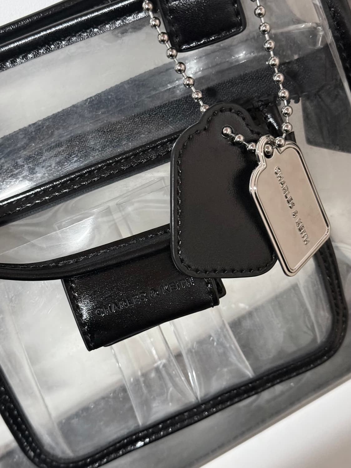 여름 찰스앤키스 투명 PVC 토트백 (클리어 블랙라인) 상품이미지4