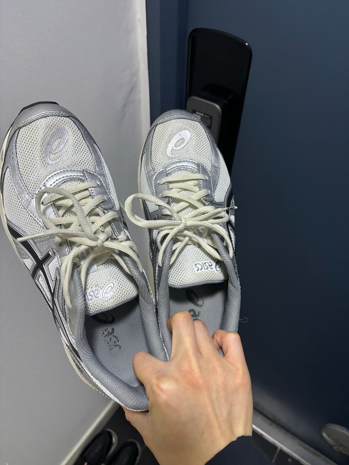 아식스 조그 100 S 화이트 블랙 - 2E 와이드 상품이미지2