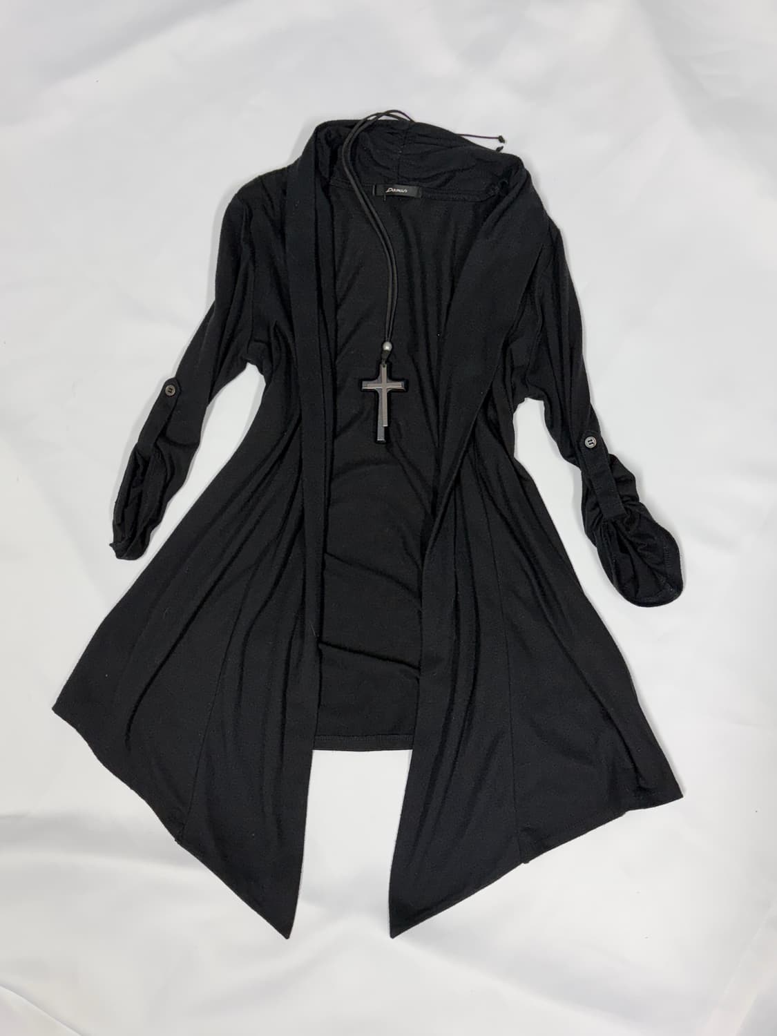 고스 고딕 펑크 오피움 릭깔 드레이프 칠부 가디건 상품이미지1