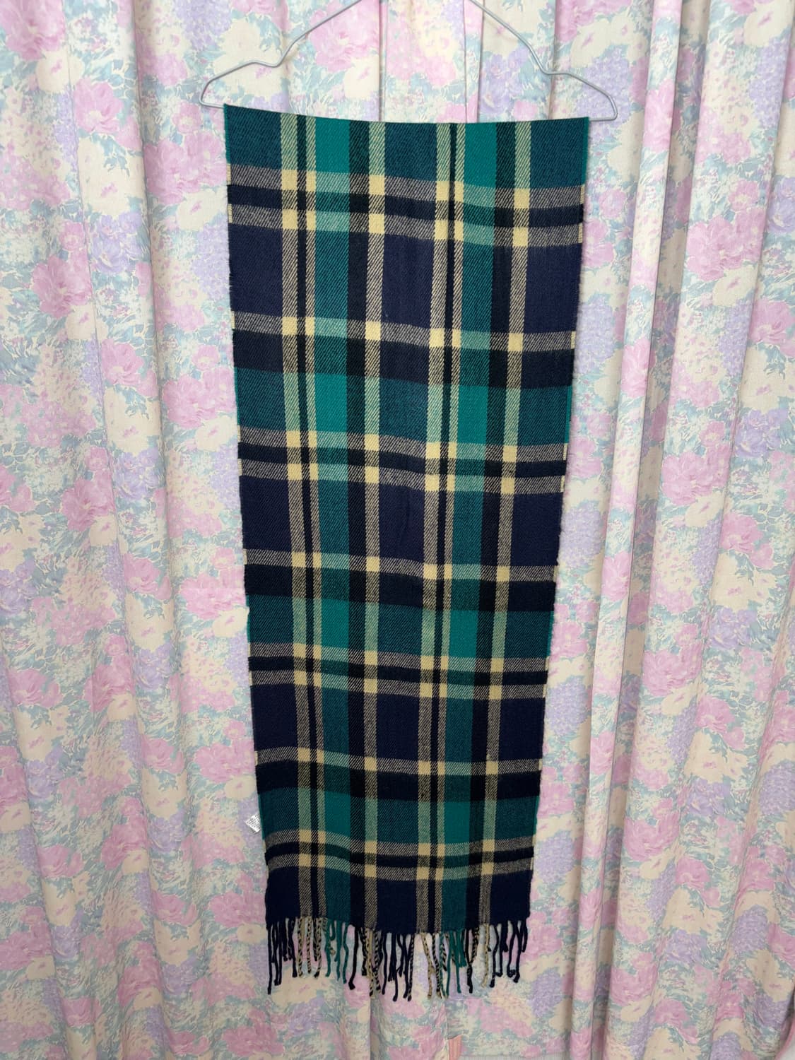 블루 체크 머플러 상품이미지5