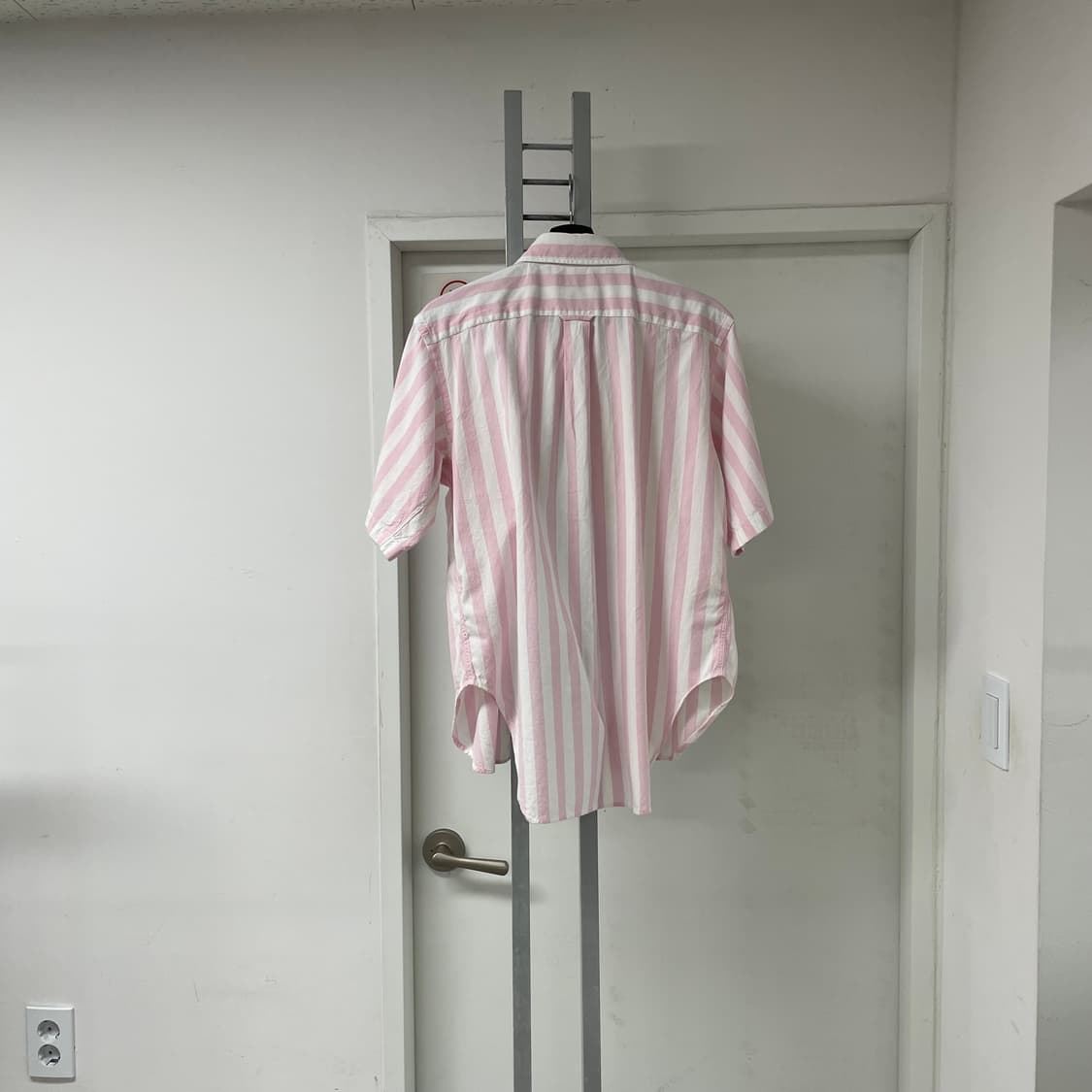 폴로 QR 반팔 스트라이프 반팔 셔츠 핑크 S(W)  상품이미지5