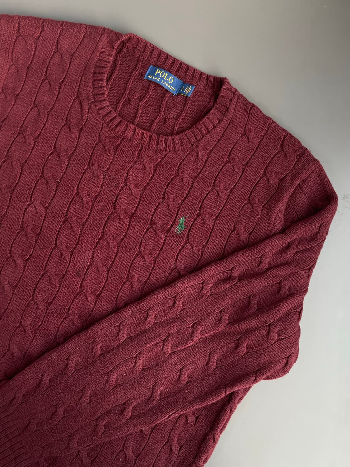 [L] 폴로 랄프로렌 코튼 케이블 꽈배기 니트 스웨터 상품이미지2