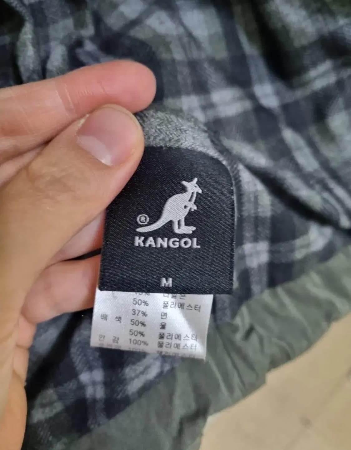 캉골 울 블럭 패딩조끼 카키/남여공용M 상품이미지7