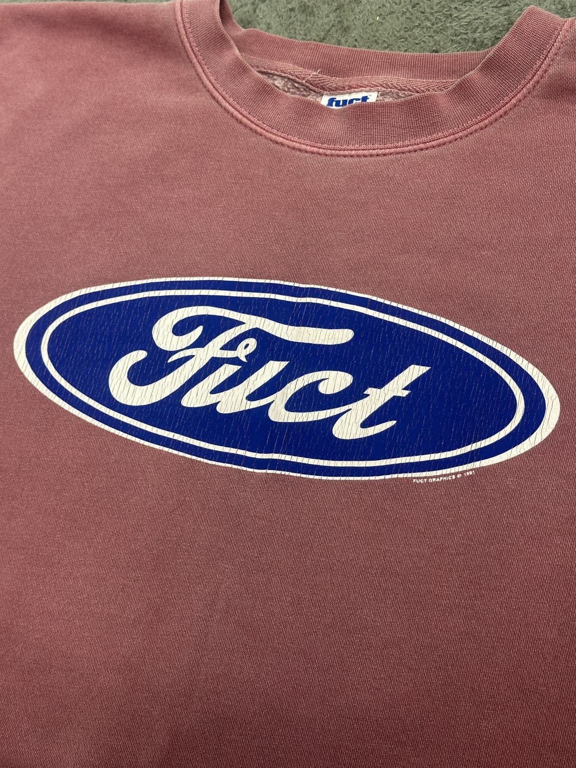 00s FUCT 오발 로고 스웻셔츠 XL 상품이미지4