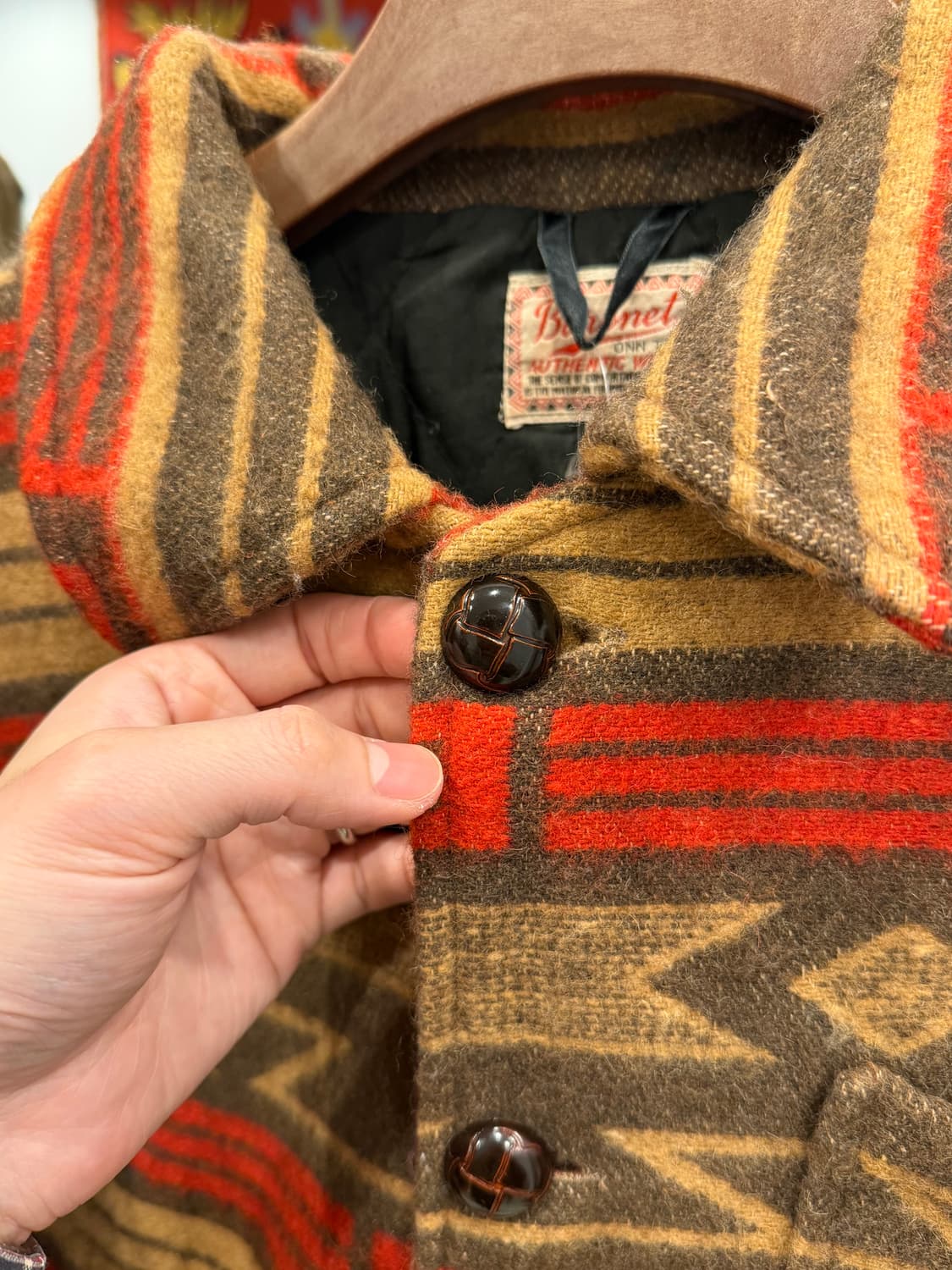 90s Baronet 빈티지 나바호 헤비 울 자켓 상품이미지4