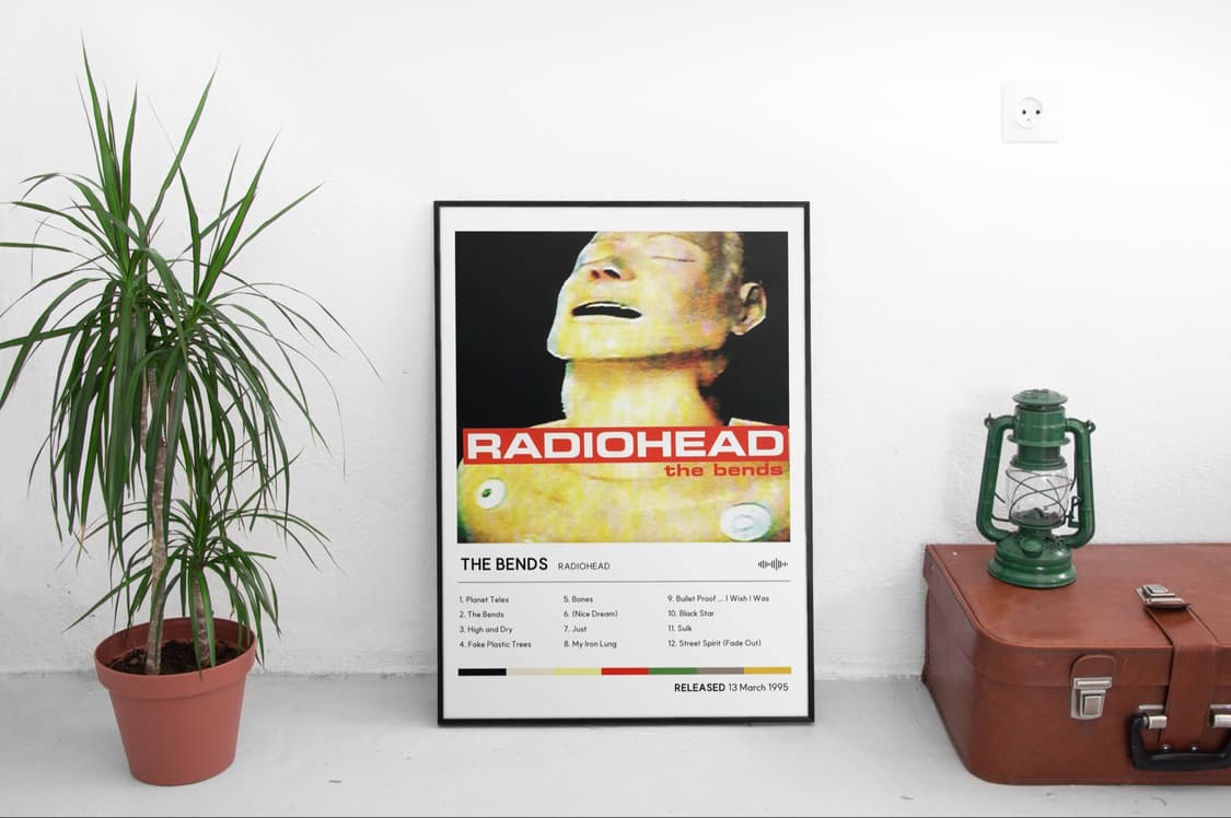 라디오헤드 the bends 앨범 아트 포스터 액자 50x70cm 상품이미지1
