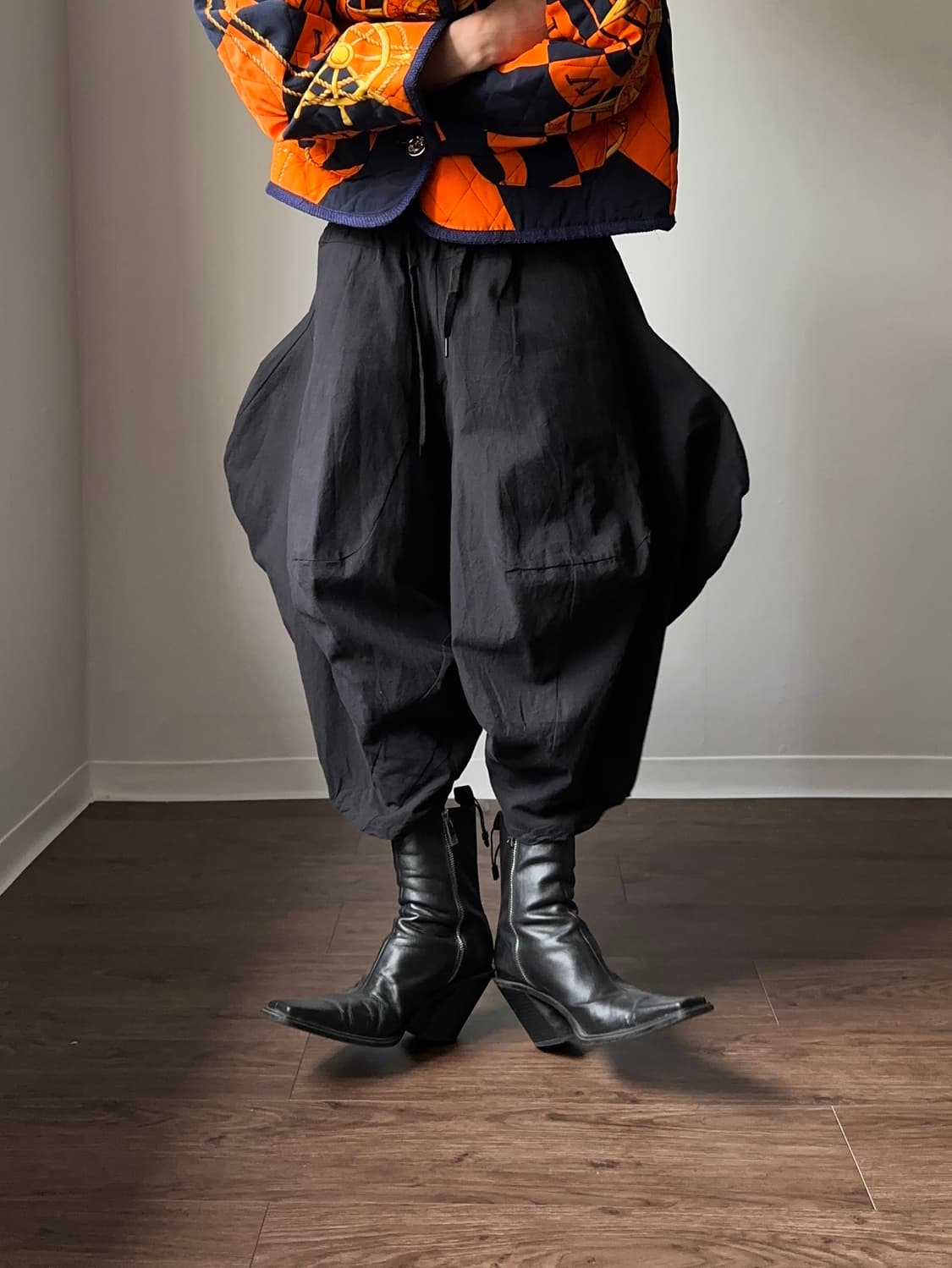 볼륨 커브드 사루엘 팬츠 상품이미지3