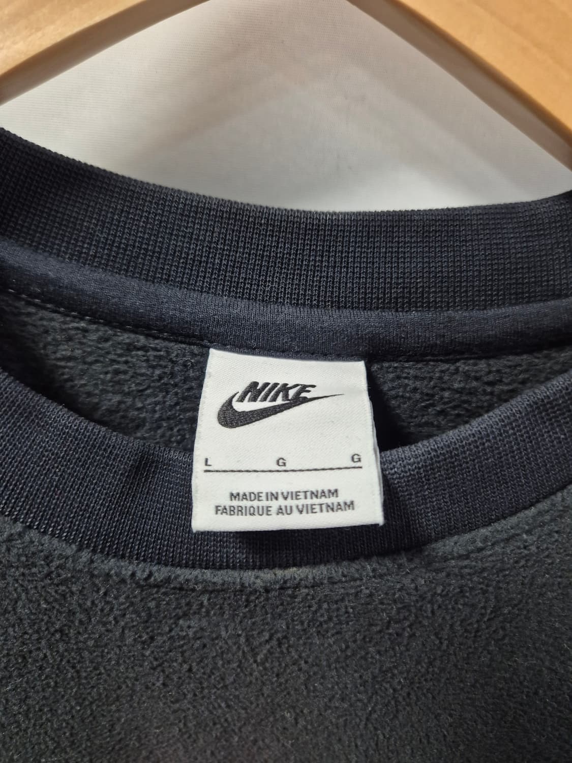 [L사이즈]나이키 빅스우시 플리스 맨투맨 블랙 (상태A급) 상품이미지2