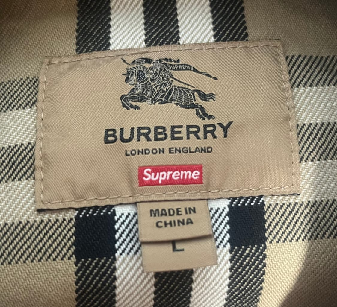버버리 X 슈프림 데님 트러커 자켓 베이지 L 사이즈 상품이미지3