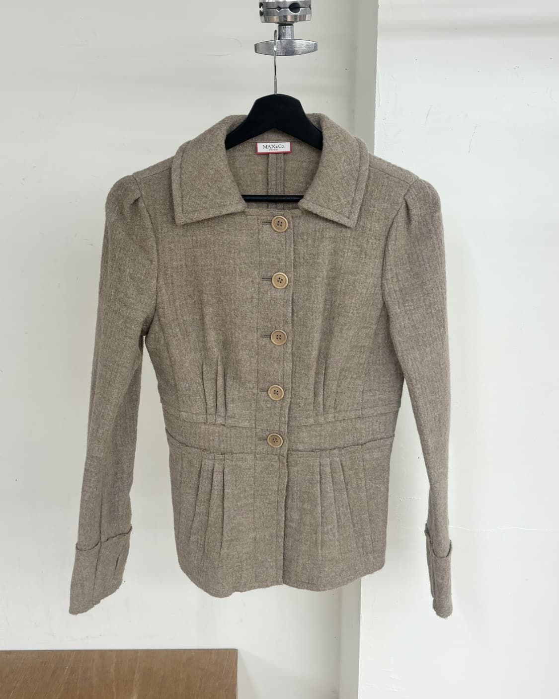 막스앤코 베이지 브라운 울 자켓 상품이미지1