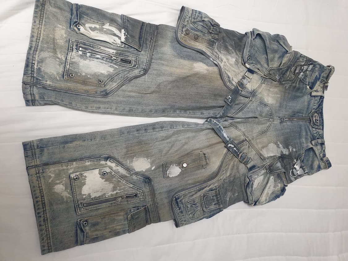 White Stain Graffiti Cargo Pants 상품이미지3