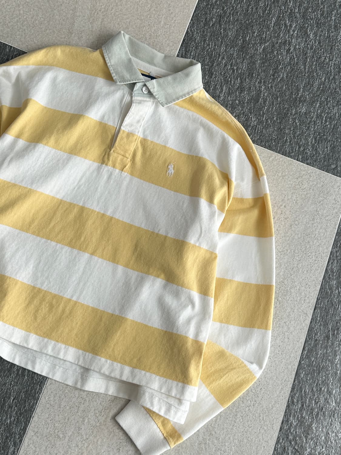 폴로 랄프로렌 스트라이프 크롭 럭비 티셔츠  상품이미지3