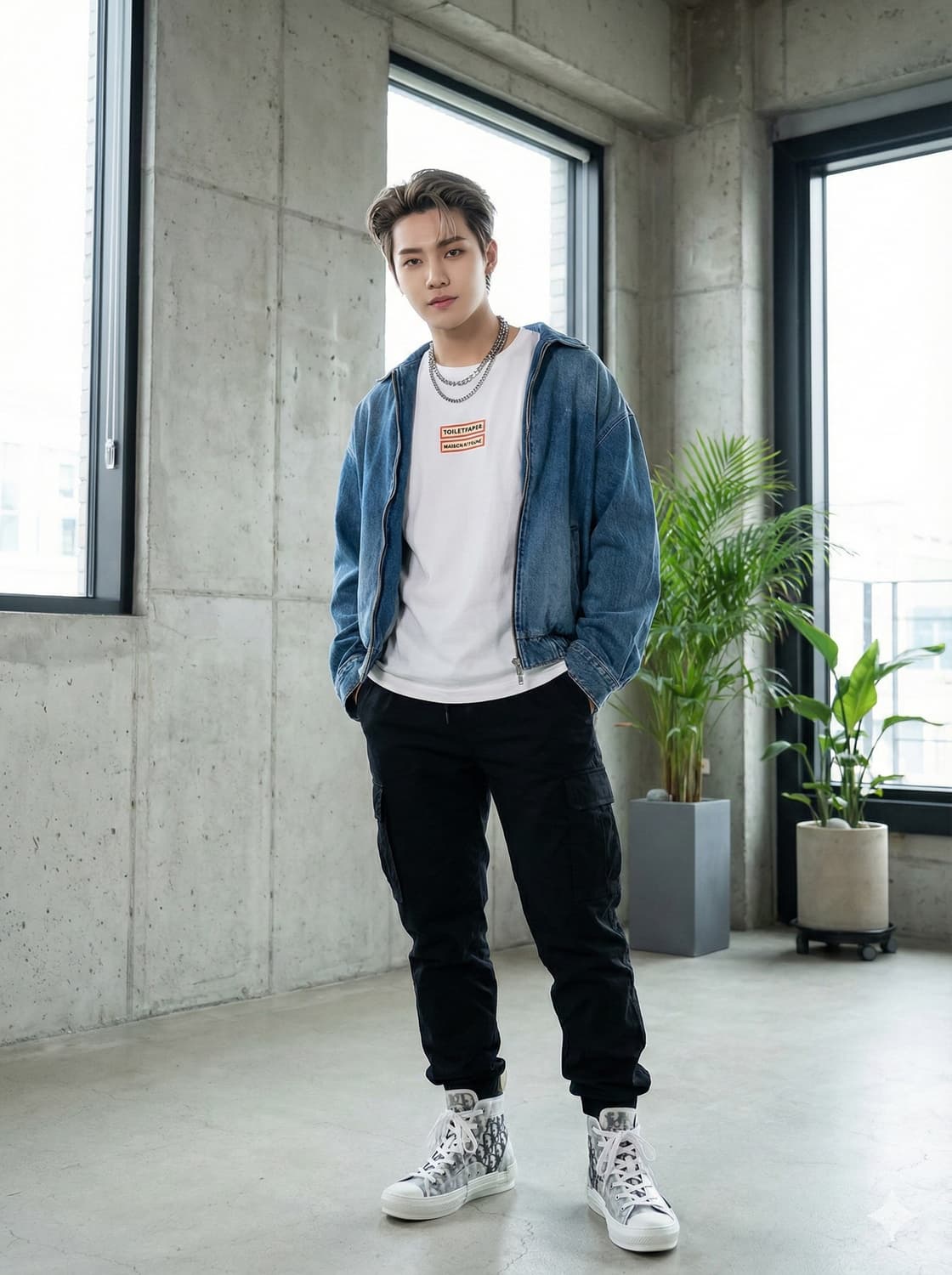 메종키츠네x토일렛페이퍼. 반팔 티셔츠 화이트_XS 상품이미지1