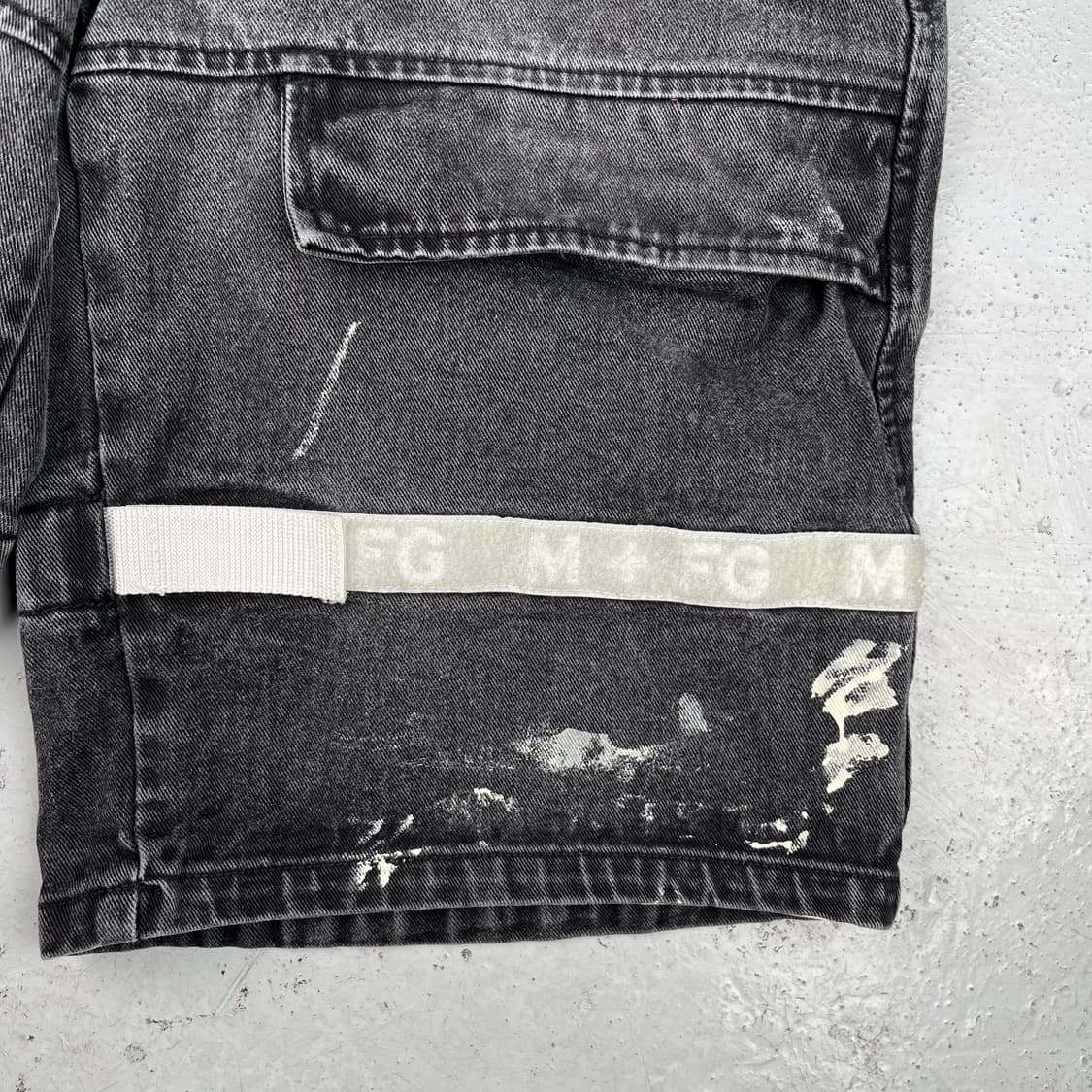 빈티지 마리떼 프랑소와 저버 배기 벨크로 데님쇼츠 블랙 상품이미지6