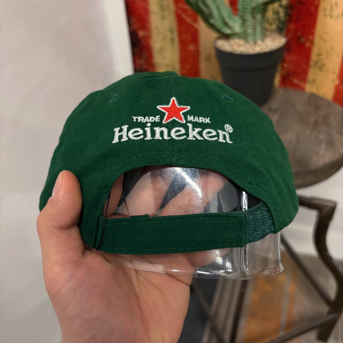 빈티지 하이네캔 트레이드마크 테이핑 프로모션 와이드 캡 N258 상품이미지4
