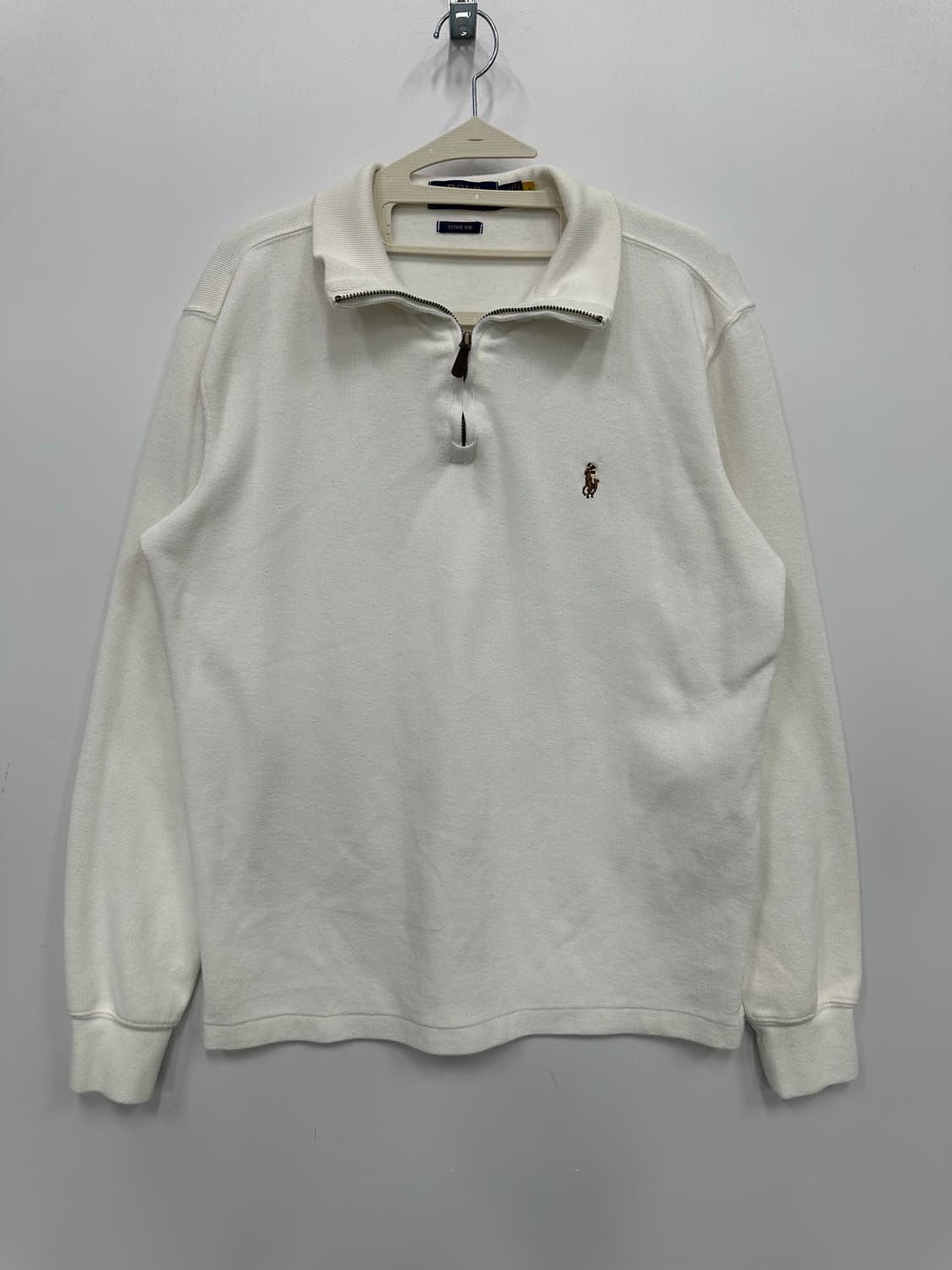 폴로 화이트 니트 반집업  상품이미지1