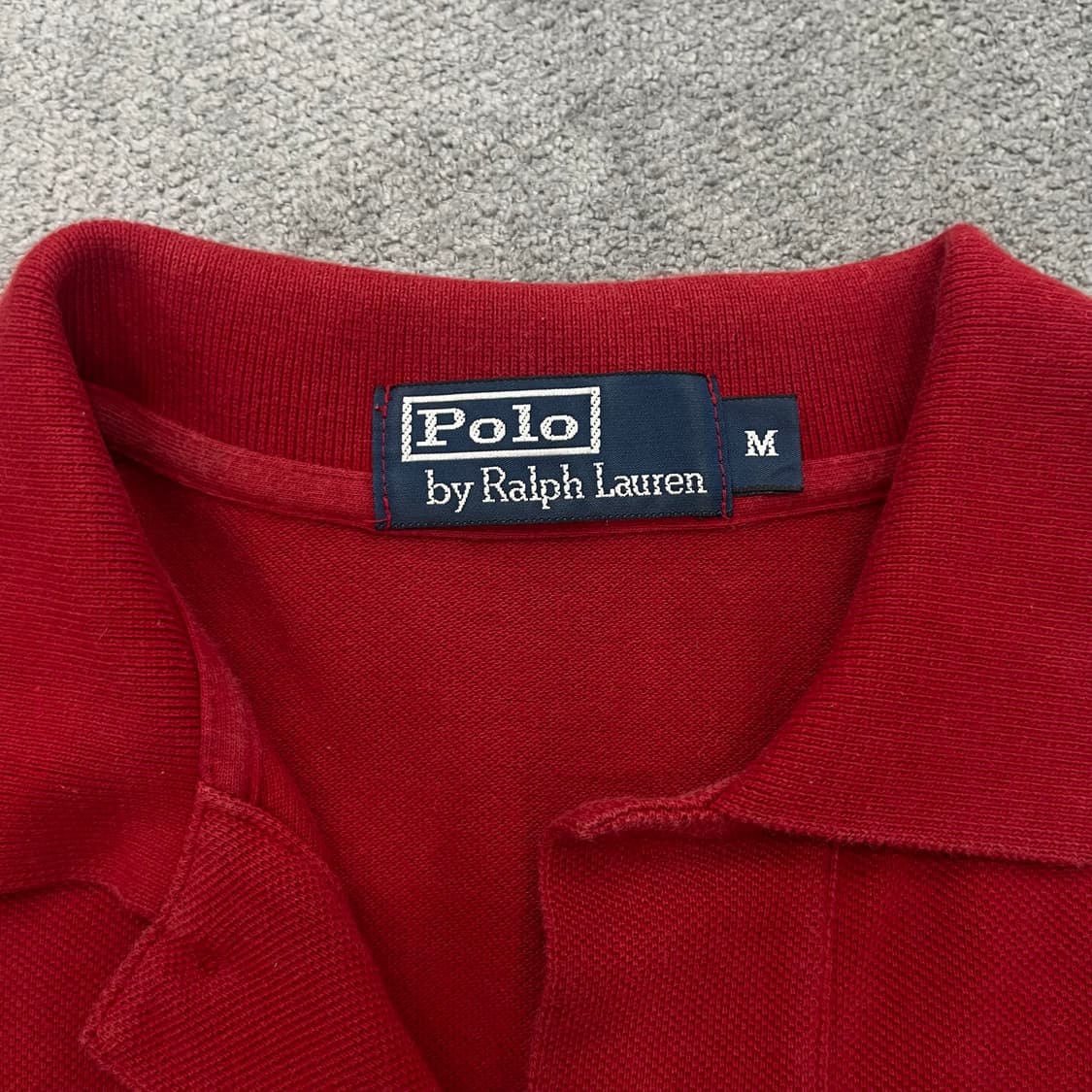 M 폴로 랄프로렌 레드 긴팔 카라티 상품이미지3
