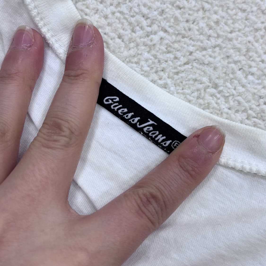 XS 게스 여성 삼각로고 반팔 티셔츠 0317E 상품이미지3