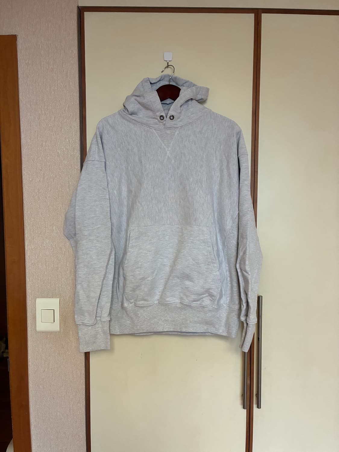 아웃스탠딩 그레이 헤비온스 후드 상품이미지1