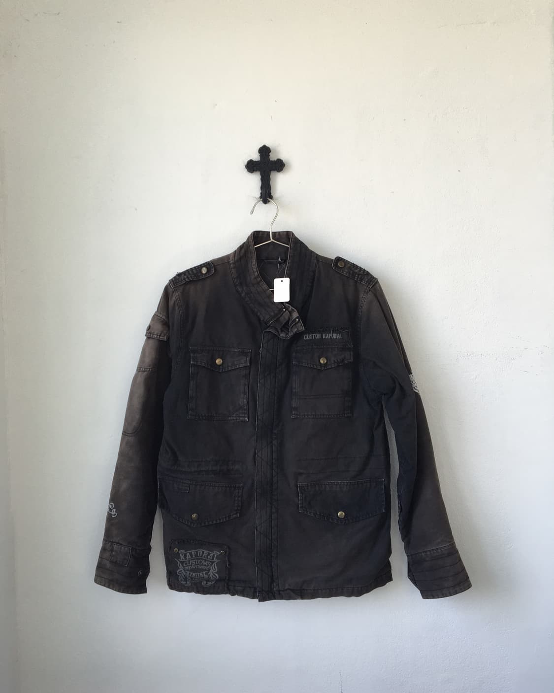 Back point washing dark brown jacket 상품이미지2