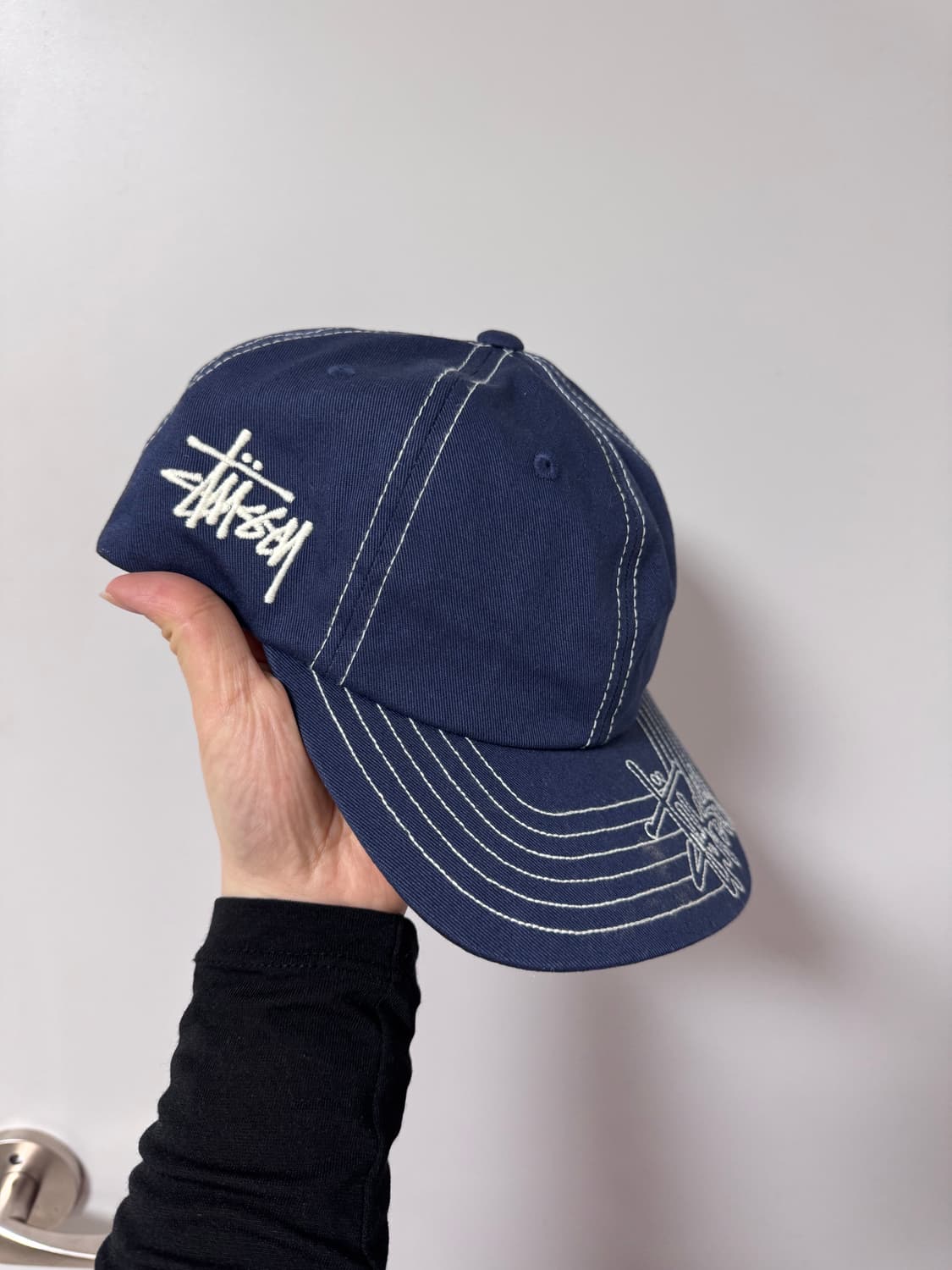 스투시 로우 스티치 볼캡 네이비 상품이미지2