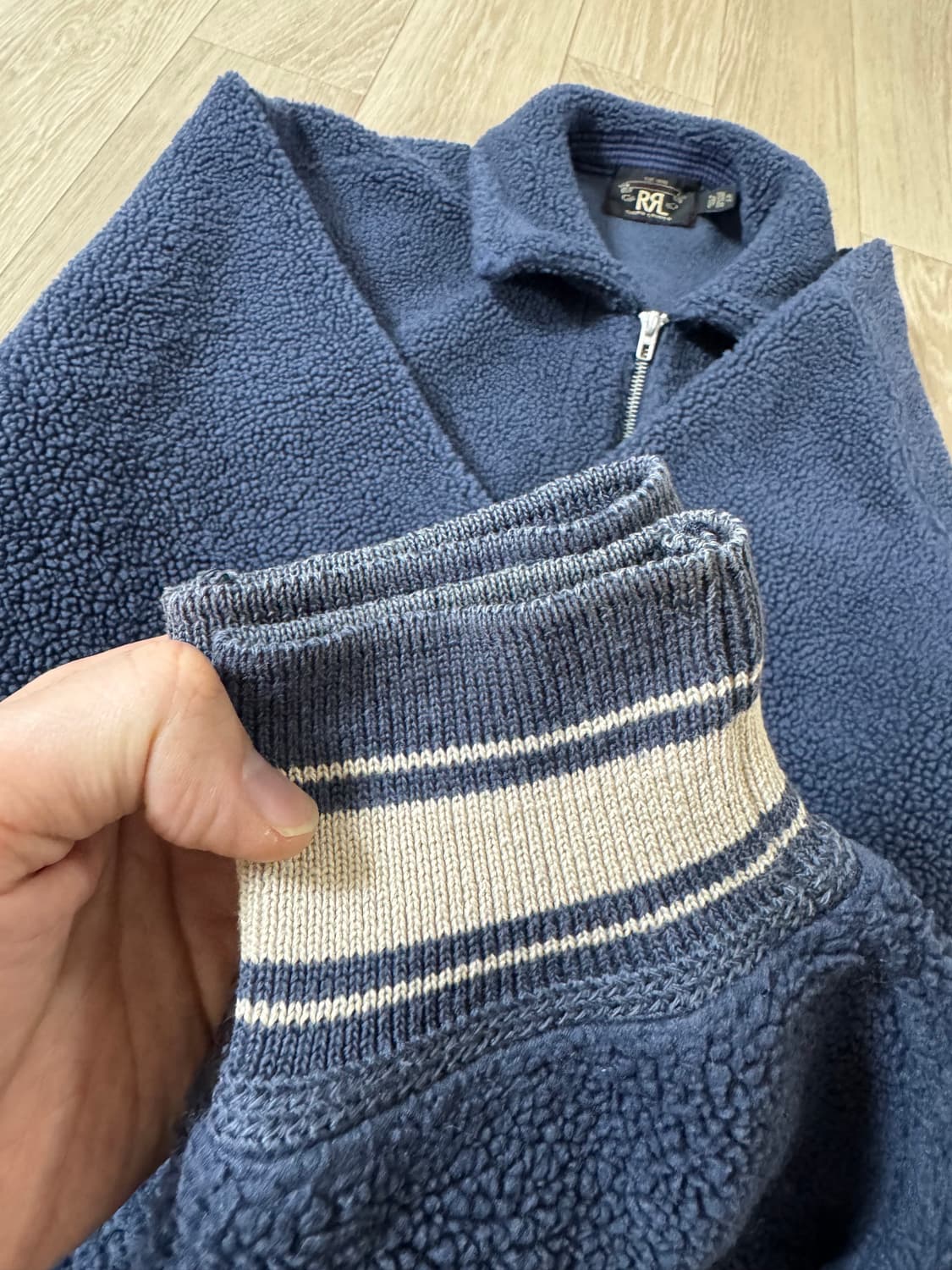 XL 더블알엘 레이싱 네이비 플리스 집업 자켓 상품이미지5