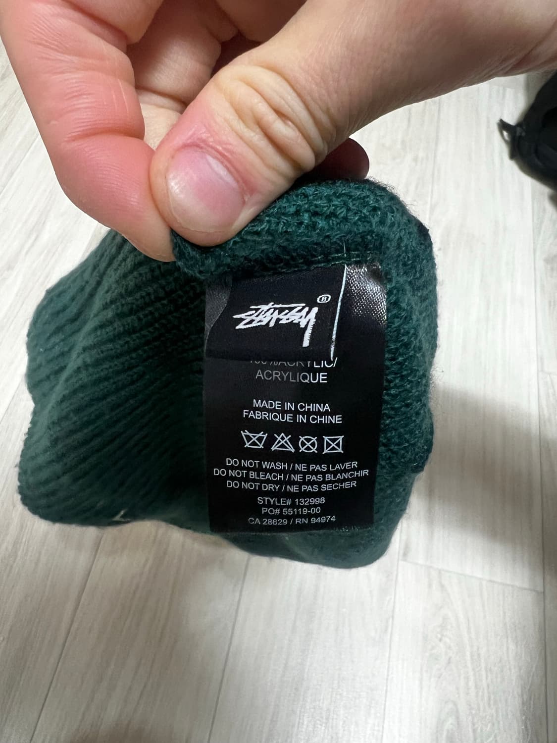 스투시 로고 비니 딥그린  상품이미지2