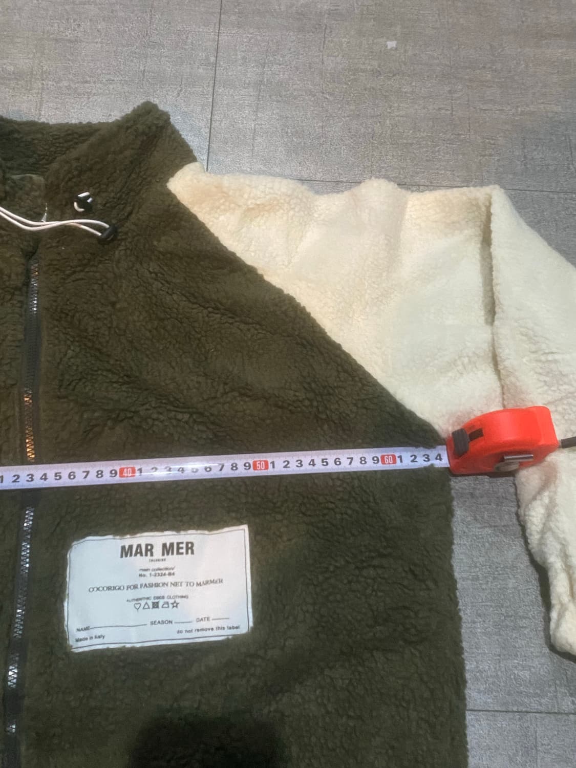 일본빈티지 Dazy 올드스쿨아메카지 아방핏 양털배색 봄버블루종자켓 상품이미지2