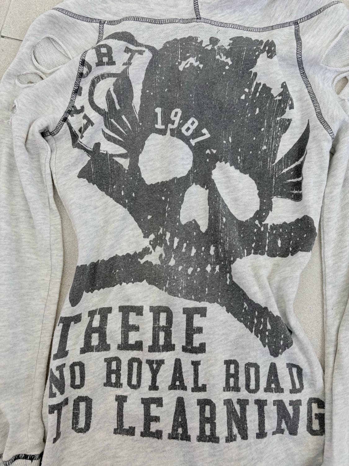 해골 데미지 후드집업 상품이미지2