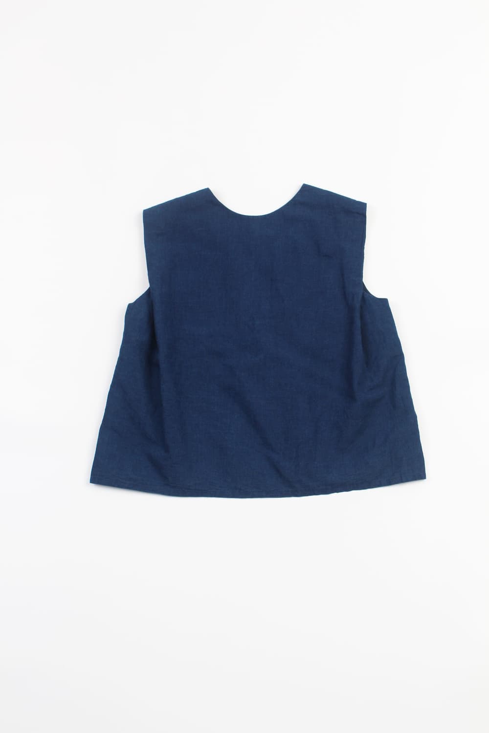 KBF  Indigo Linen Short Vest 상품이미지9