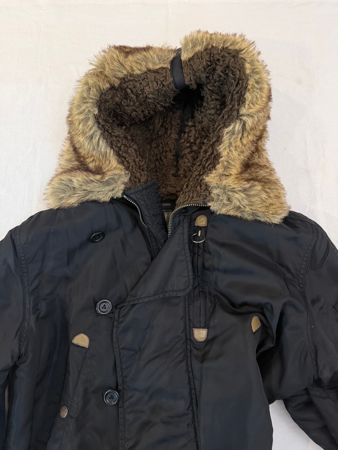 디젤 N-2B 울프죠 퍼 후드 플라이트 봄버 자켓 상품이미지4