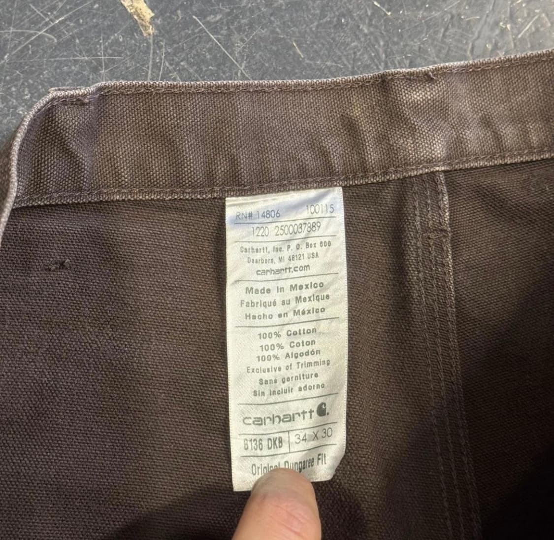칼하트 더블니 DKB 워크팬츠 (34x30) 상품이미지5