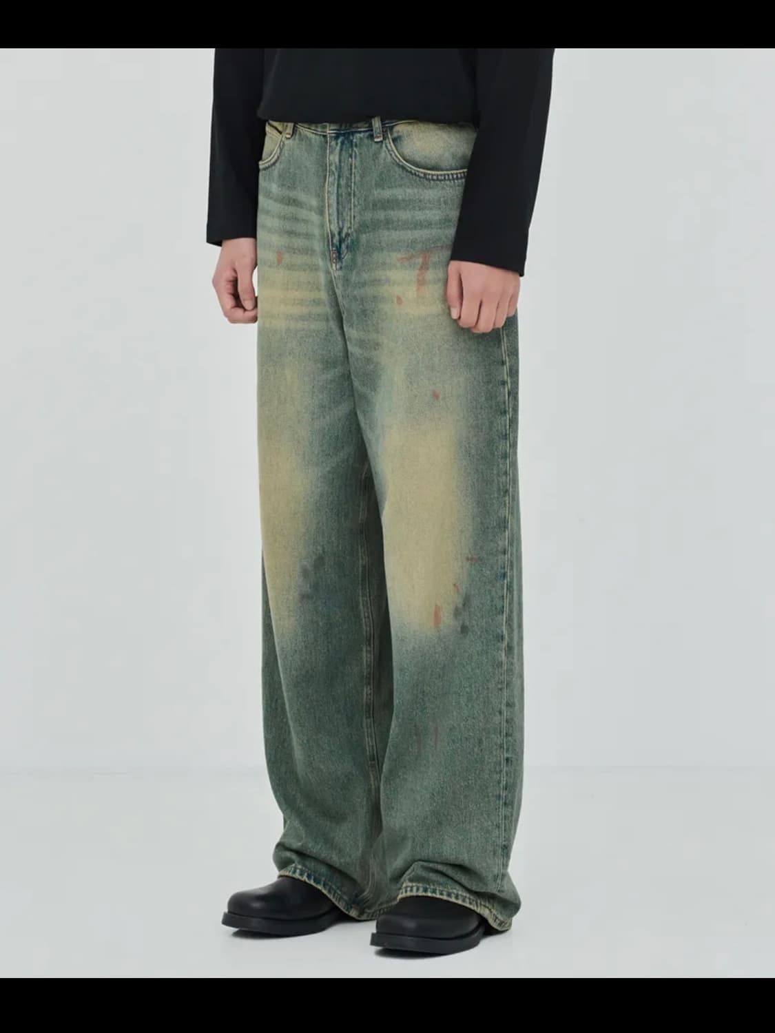 #0331 under rise loose fit - dirty blue 상품이미지9