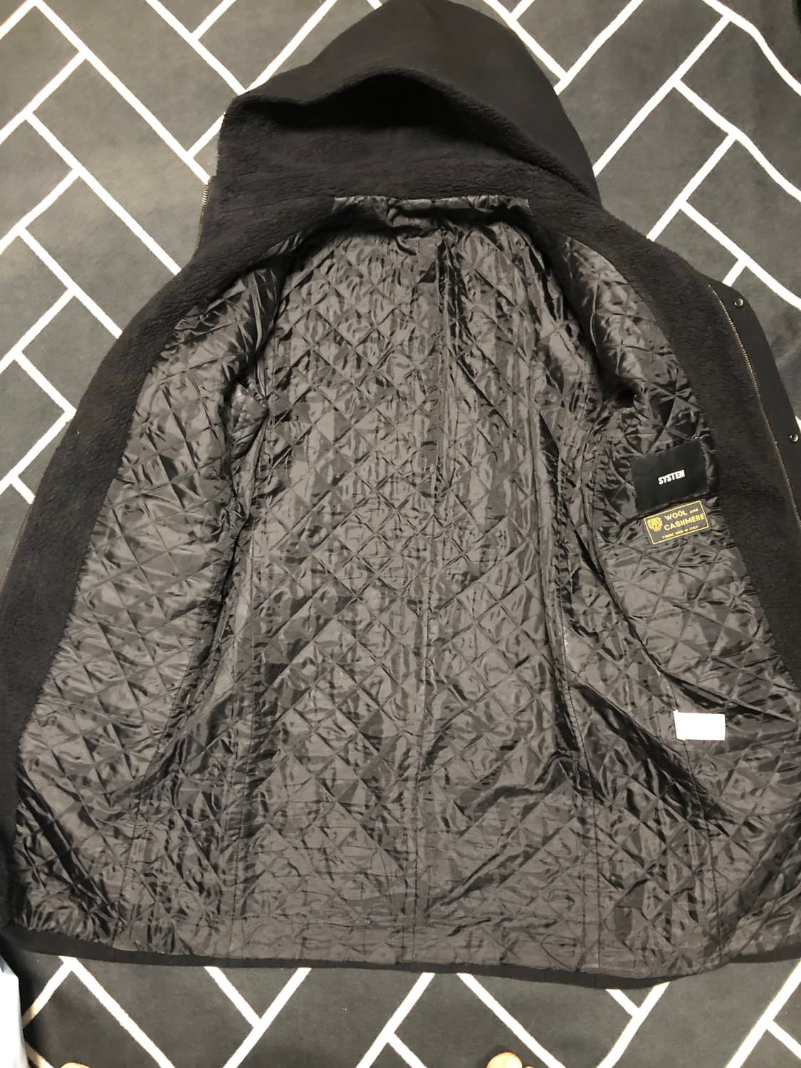 (횡재가)시스템옴므 시어링무스탕후드코트/솔리드몽클레어타임톰브라운스톤벨루티 상품이미지5