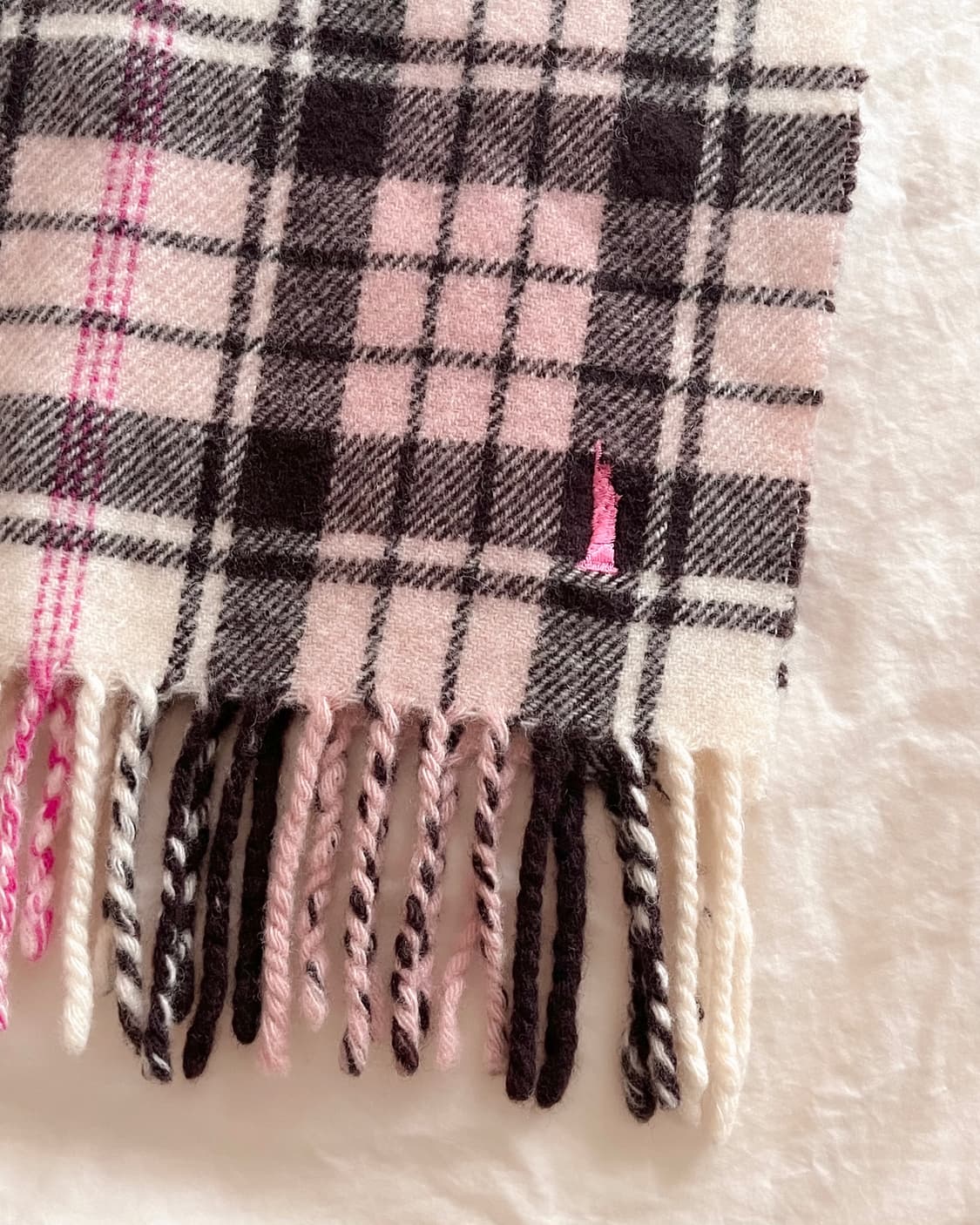 이스트보이 빈티지 핑크 체크 머플러 목도리 상품이미지3