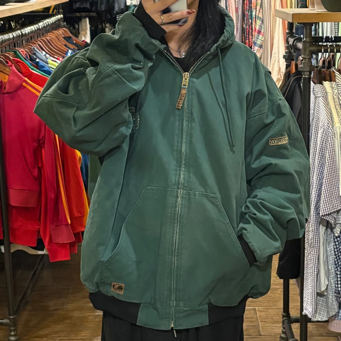 [HI] VTG 오버핏 워크웨어 자켓 포레스트 그린 상품이미지2