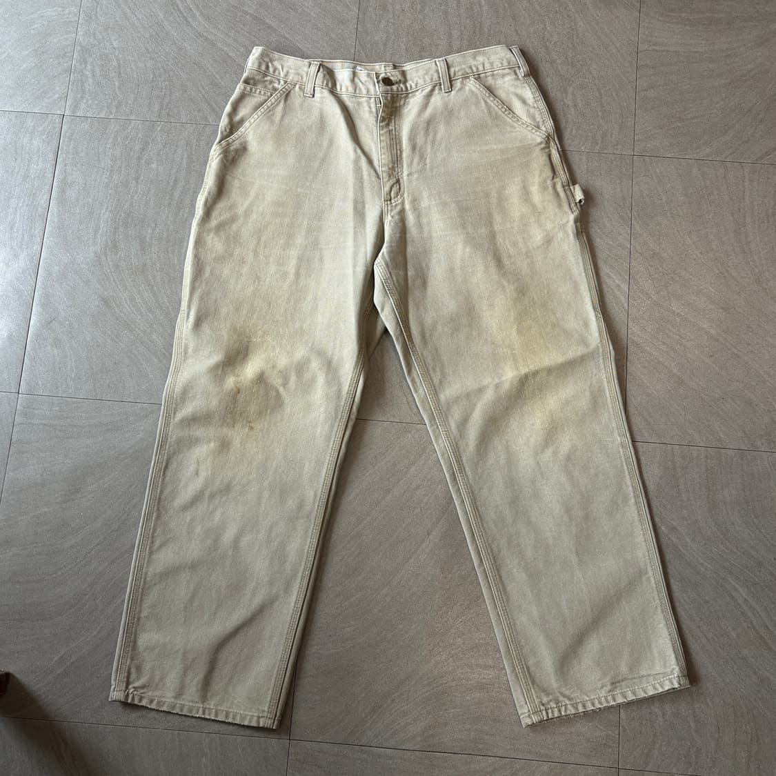 칼하트 오리지널 라이트 그레이 카펜터 팬츠 상품이미지4