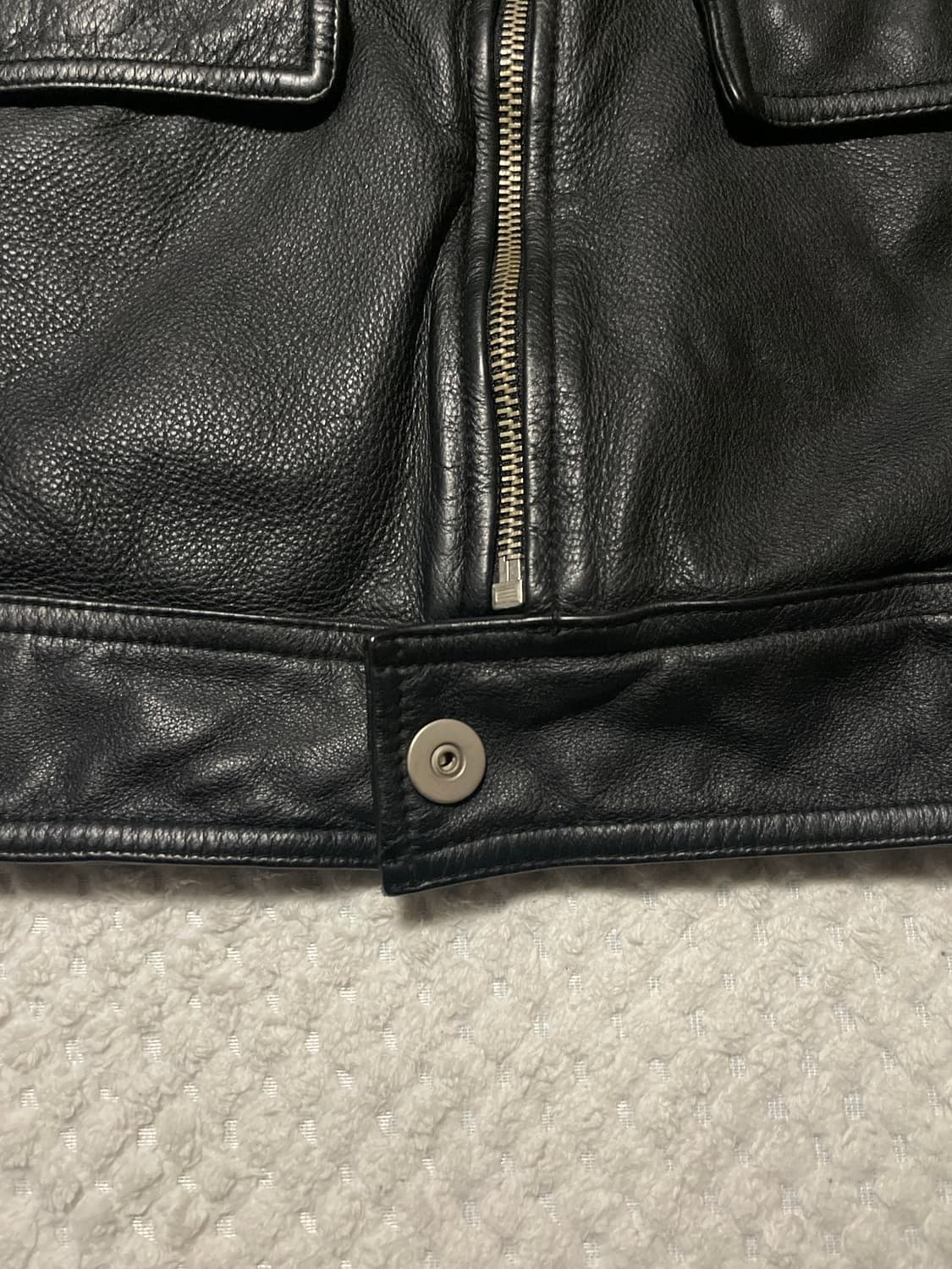 광희시장 웨스턴 무드 카우하이드 소가죽 포켓 레더 자켓 상품이미지5