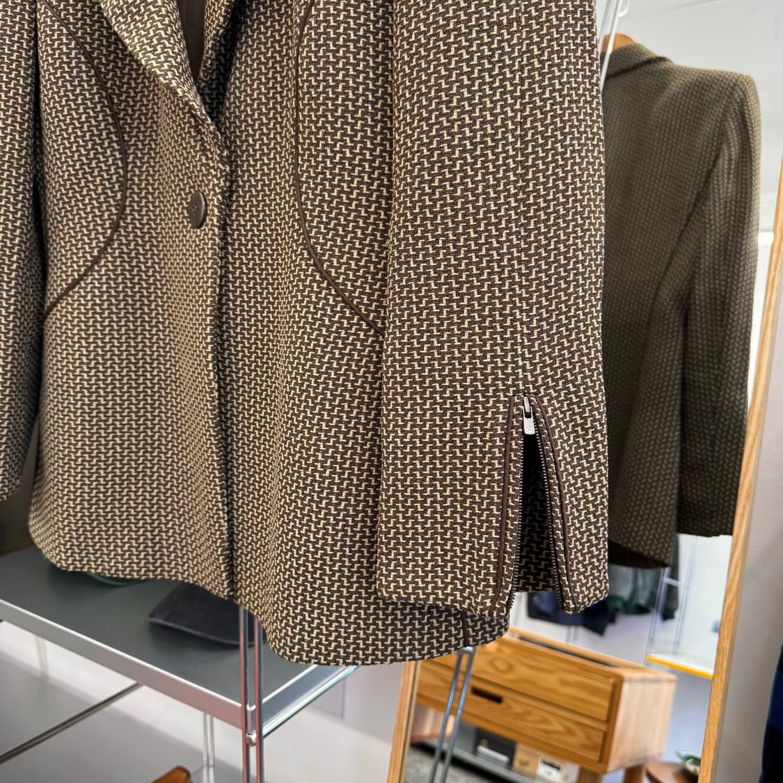 아르마니 콜레지오니 우먼스 울 블렌드 싱글 블레이저  상품이미지3