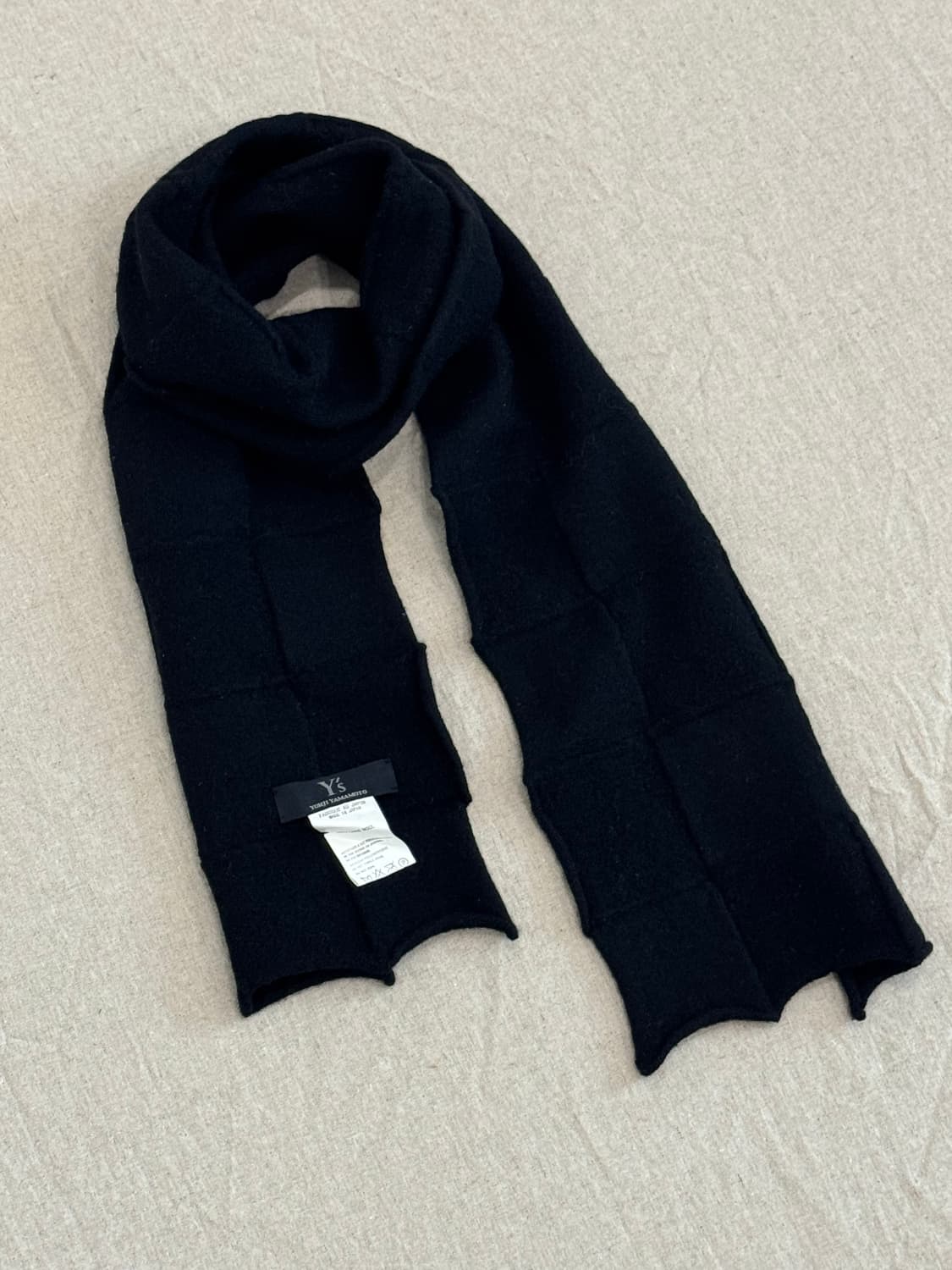 요지야마모토 00‘s 체커드 울 머플러 상품이미지4