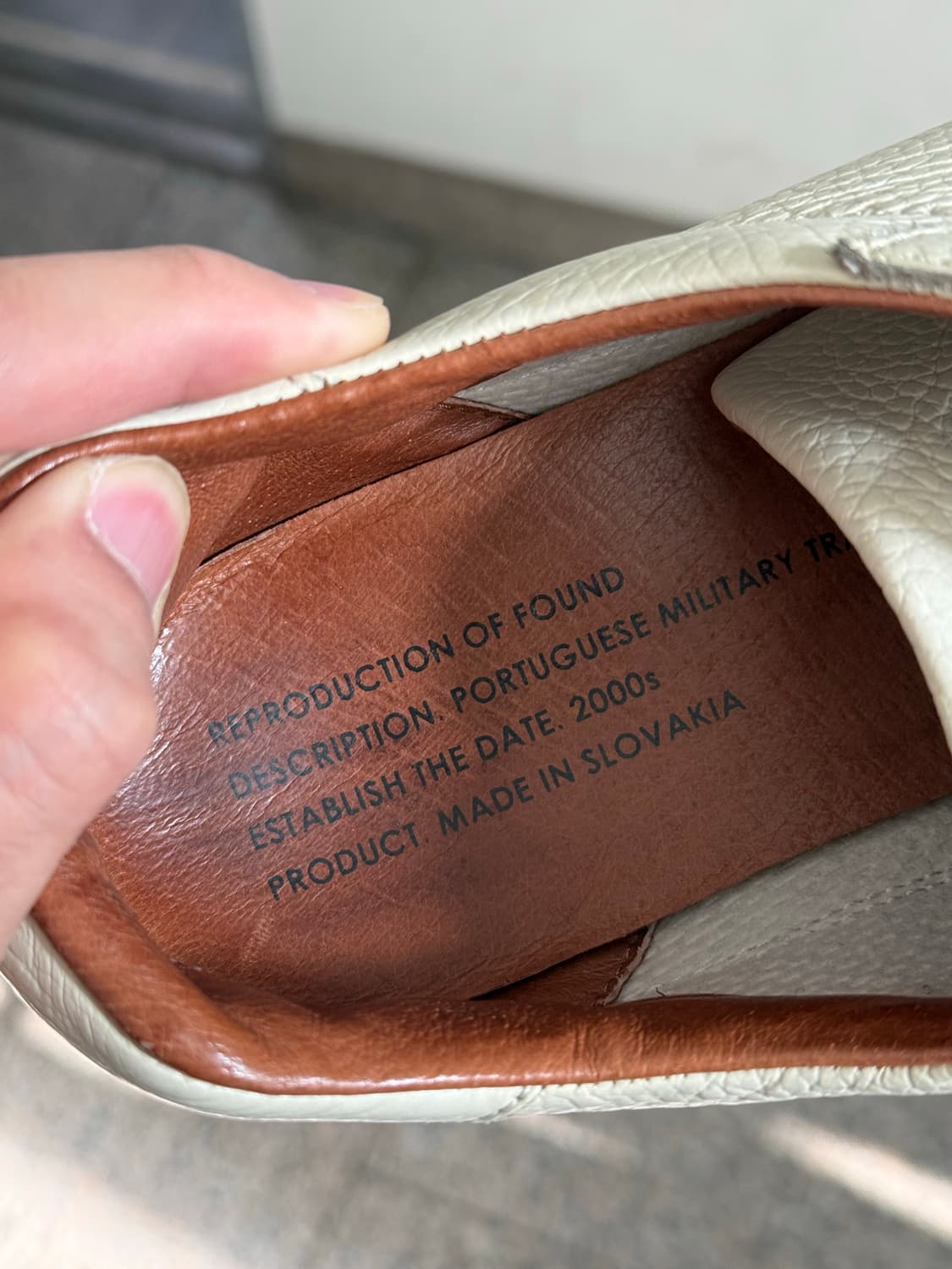 리프로덕션오브파운드 포르투갈군 트레이너 판나색상 265사이즈 판매 상품이미지2