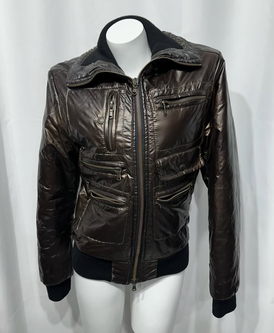 다크 브라운 글로시 패딩 상품이미지4