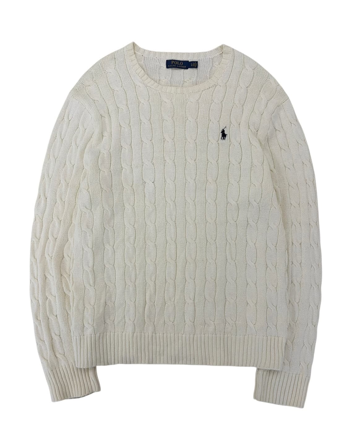 폴로 꽈배기 니트 아이보리 (L) 상품이미지1