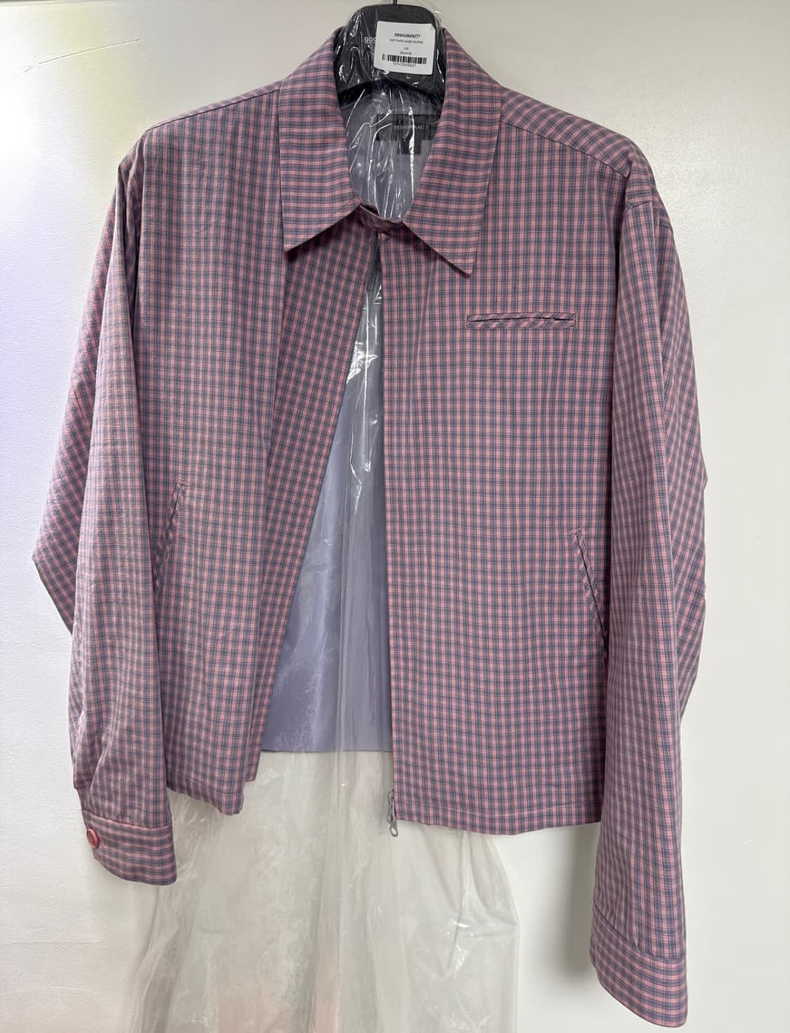 [S] 999휴머니티 이지 체크 자켓 핑크 상품이미지5