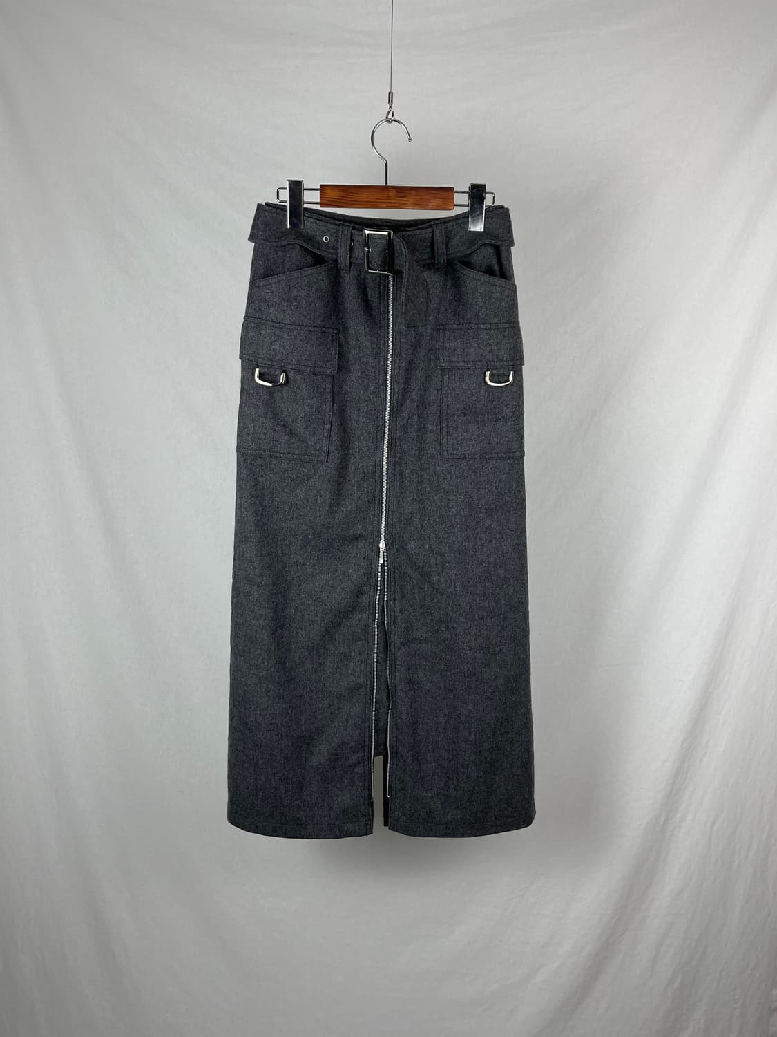 Vintage 울 혼방 벨트 스커트  상품이미지1