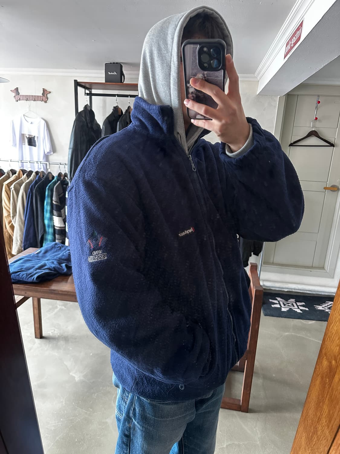 90s BERGHAUS 윈드 레지스턴트 플리스 집업 상품이미지4