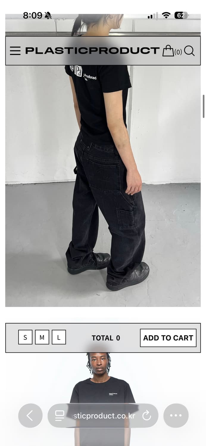 플라스틱프로덕트 MPa PAINTER DENIM PANTS (BLACK) 상품이미지2