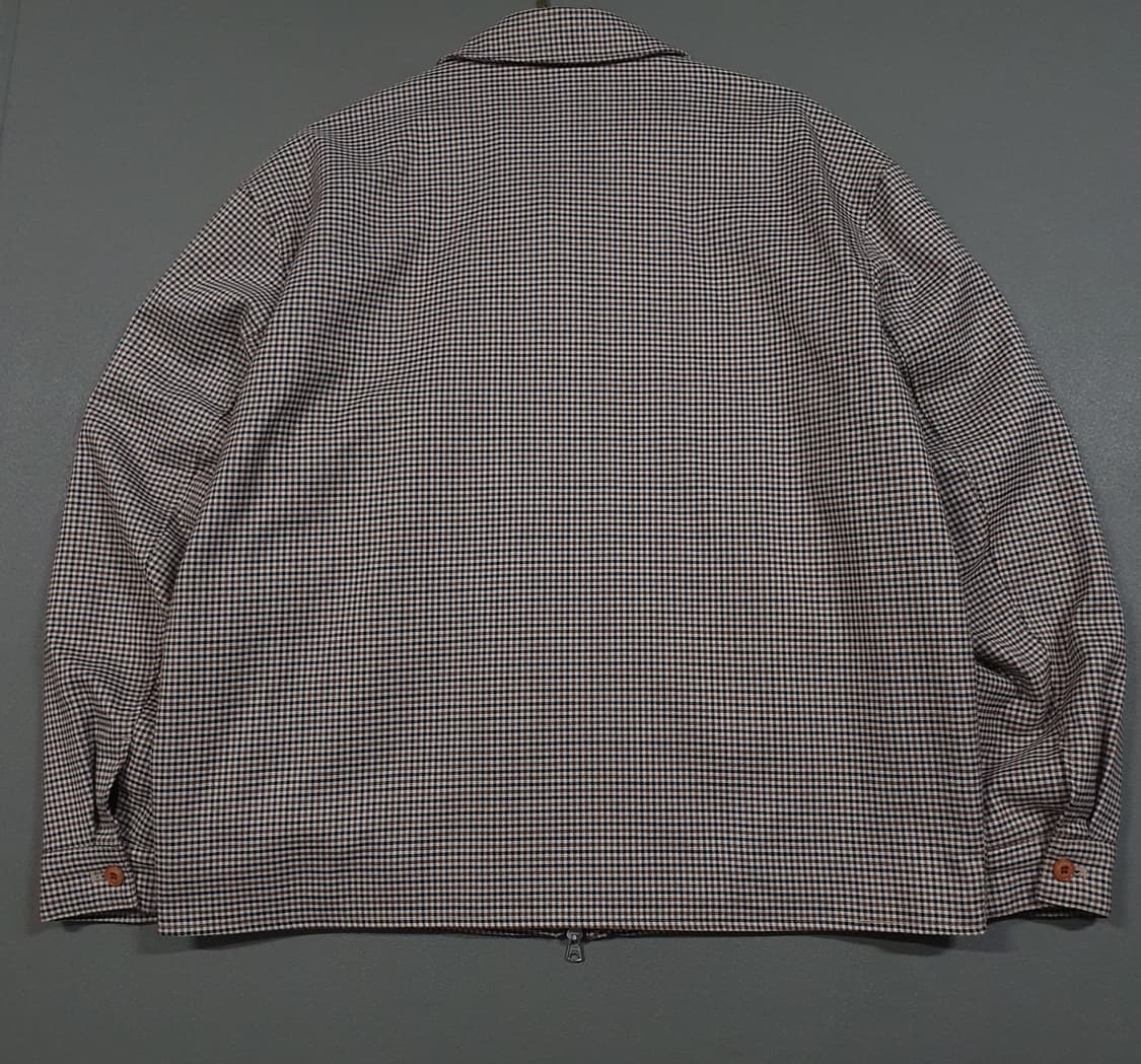 실측 XL) 프리즘웍스 신형 깅엄체크 투웨이 집업 미니멀 블루종 자켓 상품이미지10