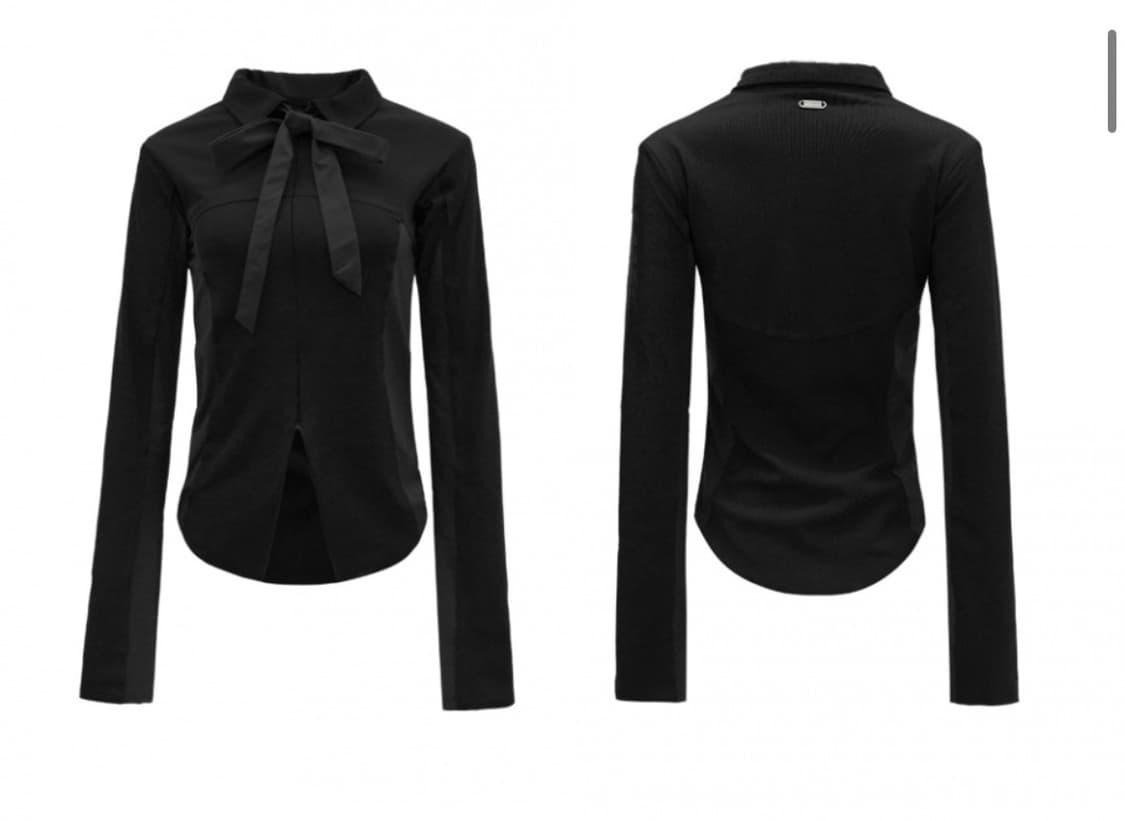 나체 TIE JERSEY SHIRT ZIP-UP BLACK 상품이미지2