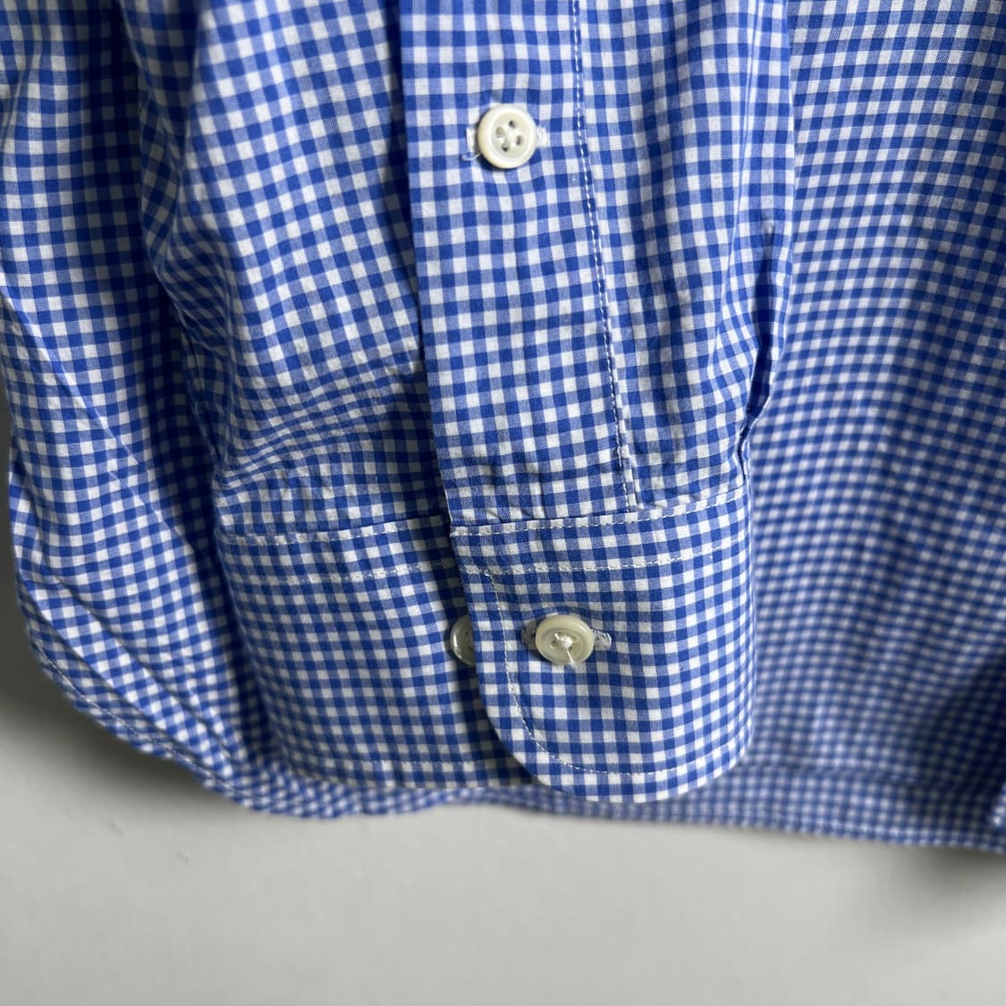 폴로 랄프로렌 슬림핏 블루 체크 셔츠 105 상품이미지7